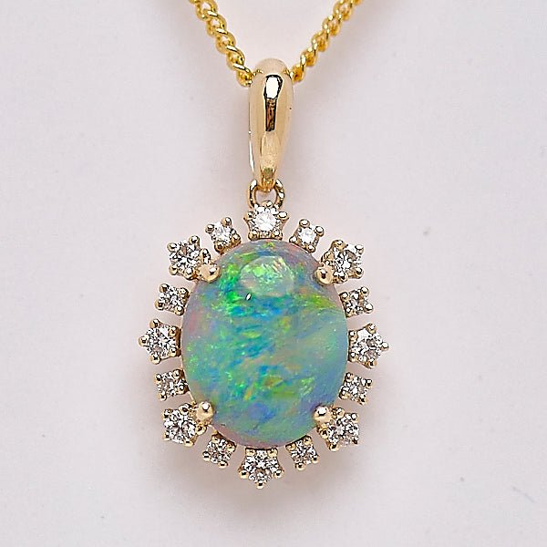 Opal pendant deals necklace gold