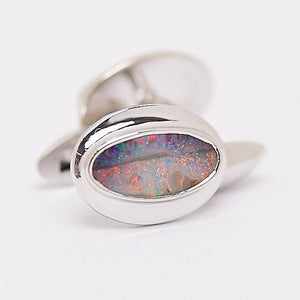 Alan Thomson Design Sterling Silver Boulder Opal Cufflinks