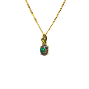 Gold Plated Triplet Opal Pendant - Fremantle Opals