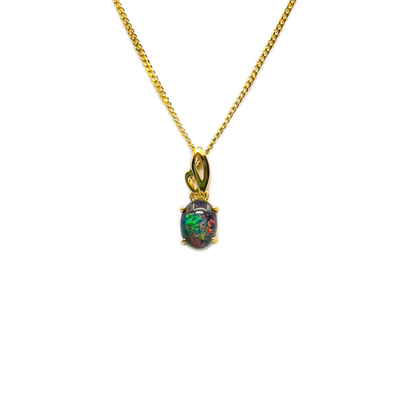 Gold Plated Triplet Opal Pendant - Fremantle Opals